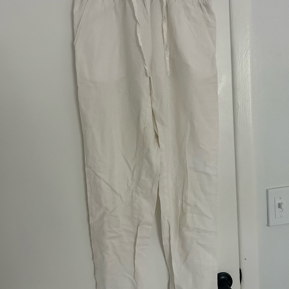 Linen white Pant